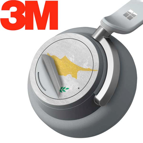Cyprus Flag Distressed Surface Headphones Skin
